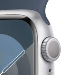 Apple Watch Series 9 Aluminium 41mm Αδιάβροχο με Παλμογράφο (Silver με Storm Blue Sport Band (S/M)) - Image 8