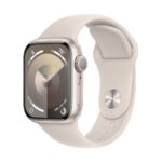 Apple Watch Series 9 GPS 41mm Starlight Aluminum Case with Starlight Sport Band S/M SmartWatch