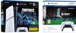 Sony PlayStation 5 Digital Edition Slim & Fortnite Cobalt Star & EA Sports FC 24 & 2x DualSense