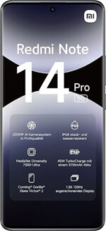 Xiaomi Redmi Note 14 Pro 5G Dual SIM (8/256GB) Midnight Black - Image 2